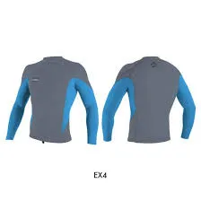 O'Neill Hyperfreak Skins L/S Rash Guard Tempered Steel