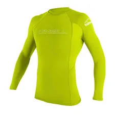O'Neill Youth Basic Skins L/S Rash Guard Lime