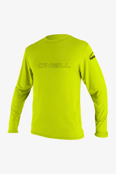 O'Neill Youth Basic Skins L/S Sun Shirt Lime