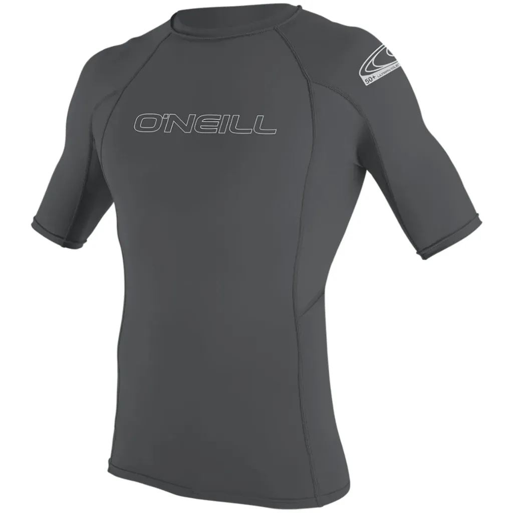 O'Neill Youth Hyperfreak Skins S/S Rash Guard Smoke / Tempered Steel