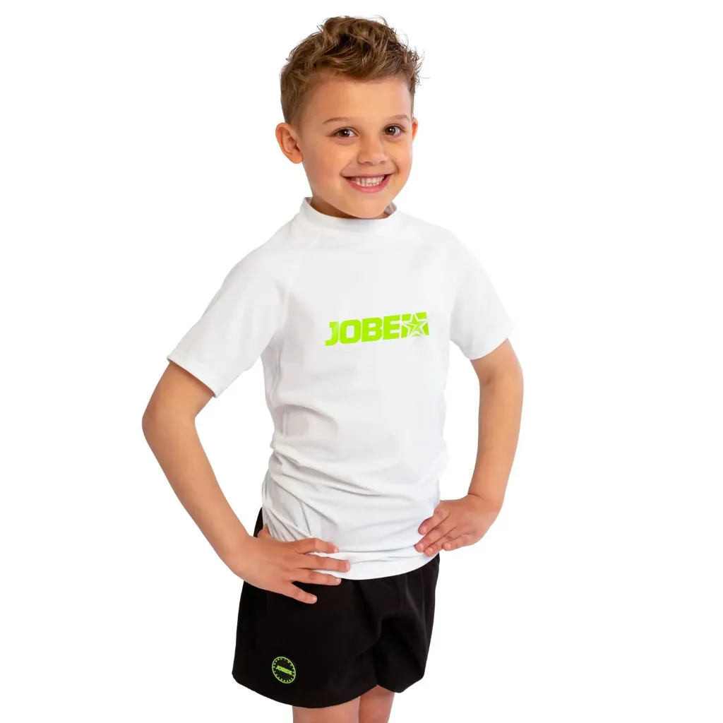 Jobe Rash Guard Youth Shortsleeve White