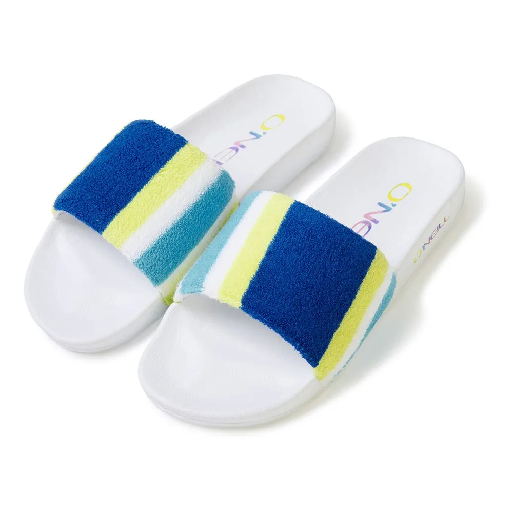 O'Neill Brights Slides Blue Tower Stripe