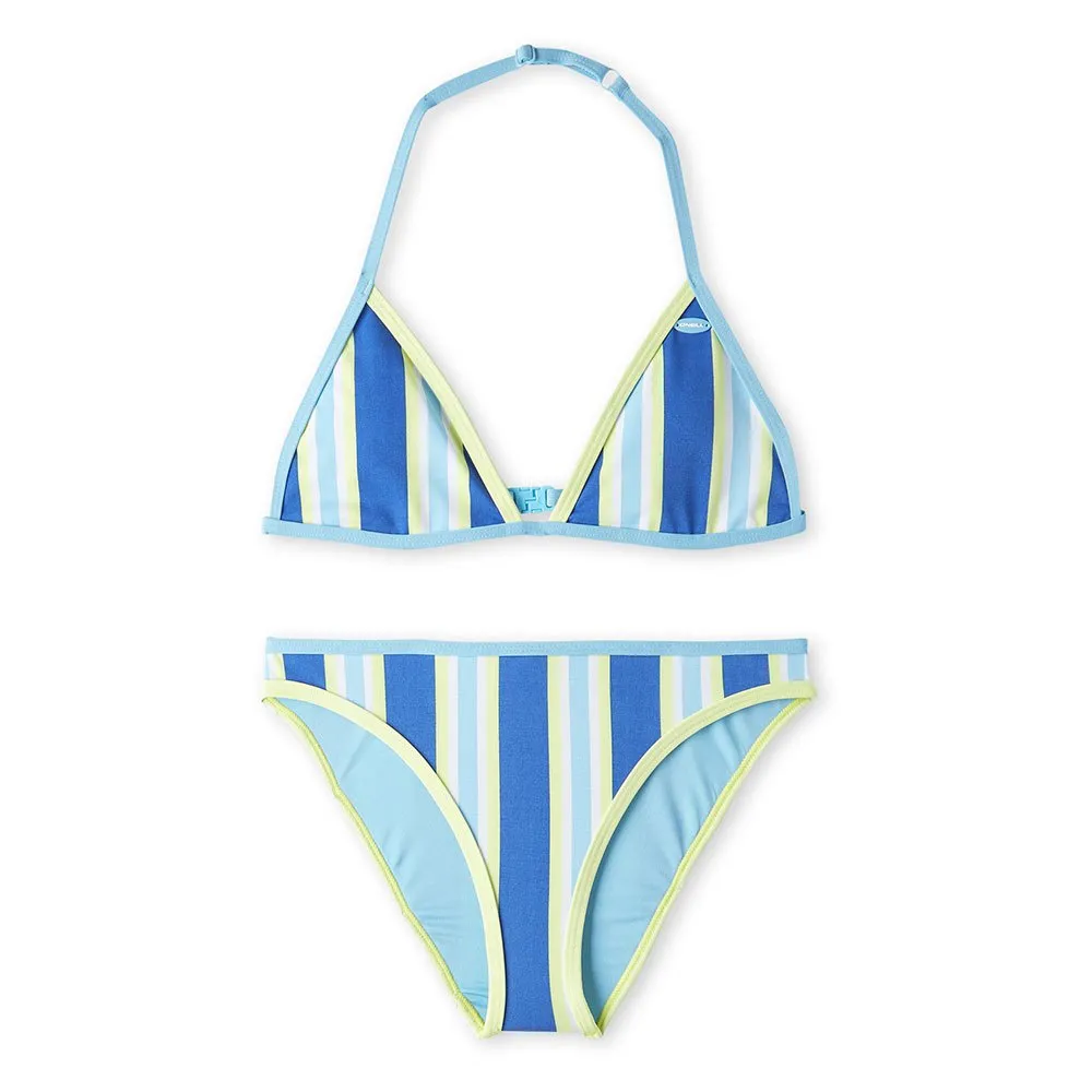 [3800026] O'Neill Malibu Beach Party Bikini Girls Blue Stripe (116)