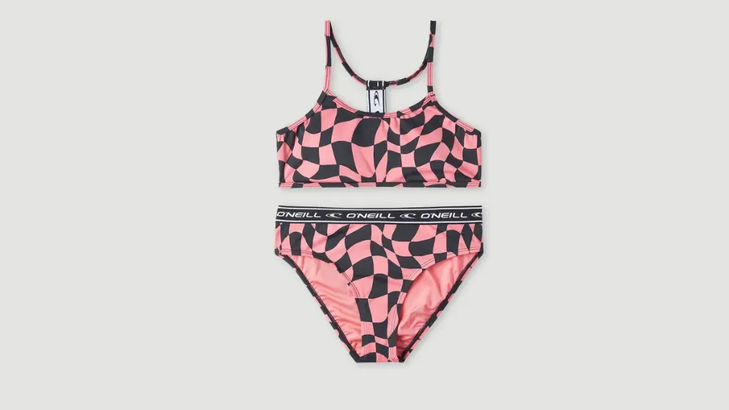 [3800022] O'Neill Sportclub Active Bikini Girls Pink Checkboard (116)
