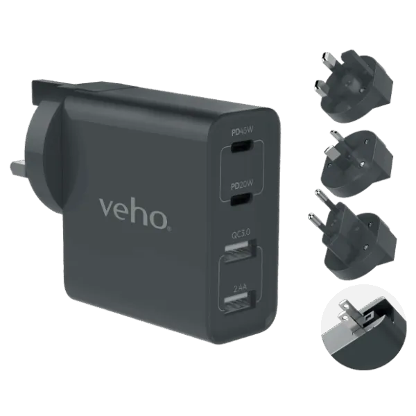 VEHO TA45 UNIVERSAL TRAVEL PLUG 45W