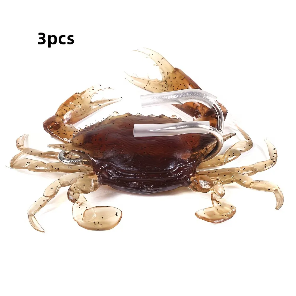 Luya Soft Bait 19g Root Fishing Simulation Crab False Bait Long-distance Submerged Anti-hanging Sea Fishing Grouper Bait