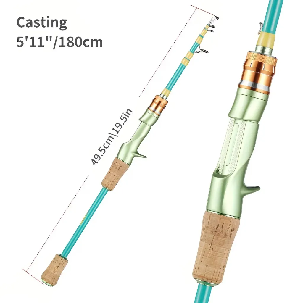 Fishing ROD TEAL HAUT TON Macaroon Telescopic Fishing Rod, Carbon Fiber